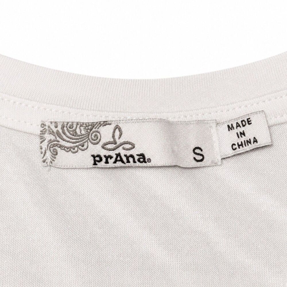 prAna Women’s Small White Modal Stretch V-Neck Pocket T-Shirt Lightweight - Picture 5 of 6